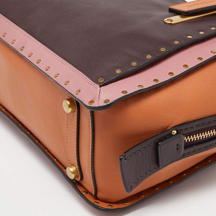 Pre Owned Coach Multicolor Leather Dreamer Satchel