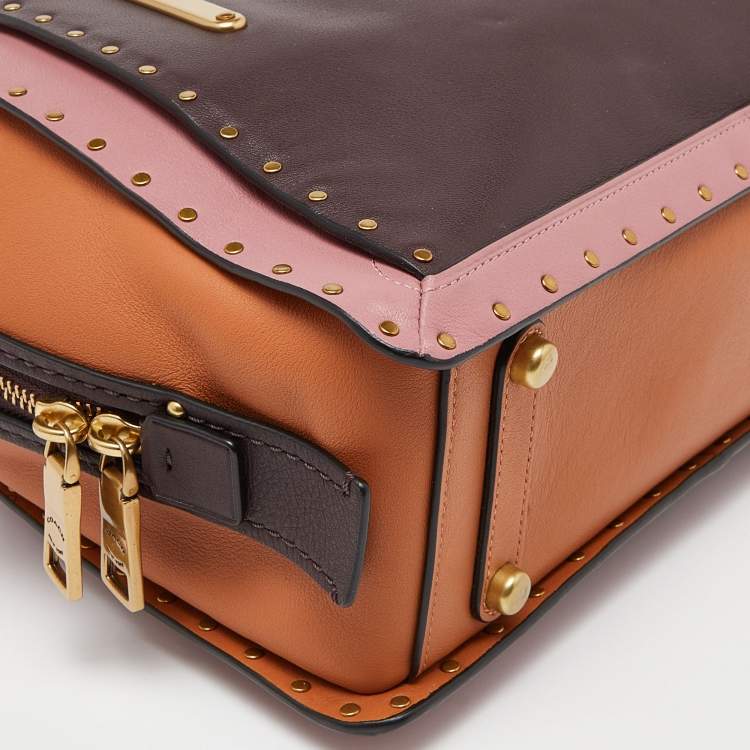 Pre Owned Coach Multicolor Leather Dreamer Satchel