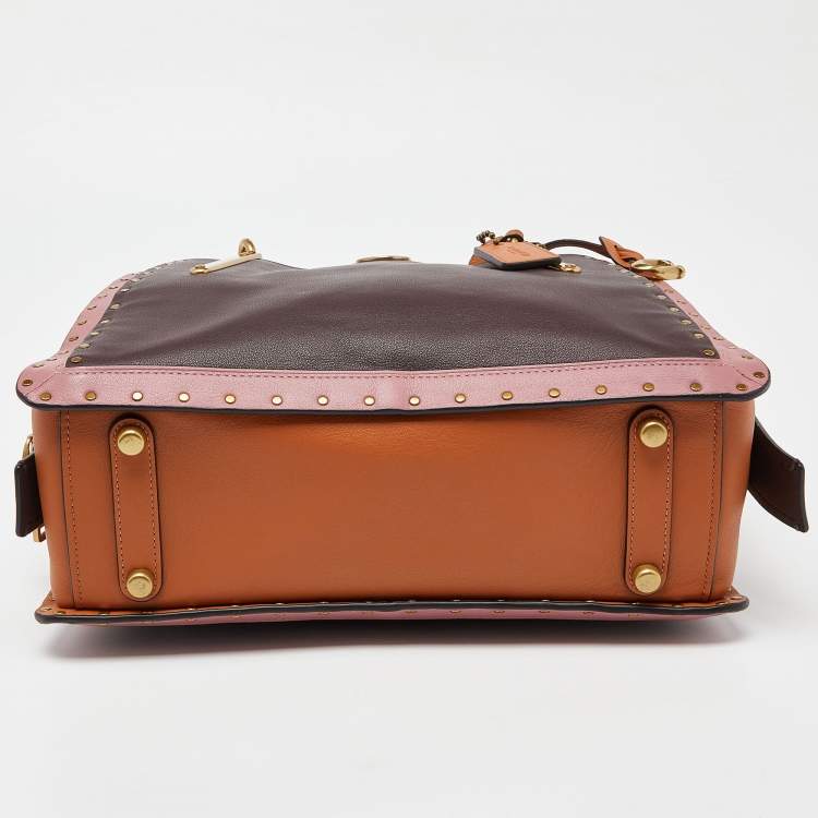 Pre Owned Coach Multicolor Leather Dreamer Satchel