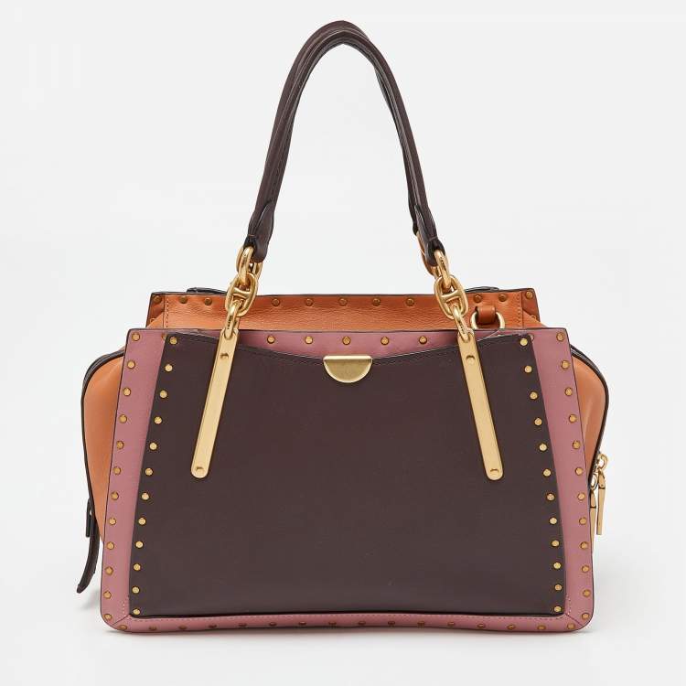 Pre Owned Coach Multicolor Leather Dreamer Satchel
