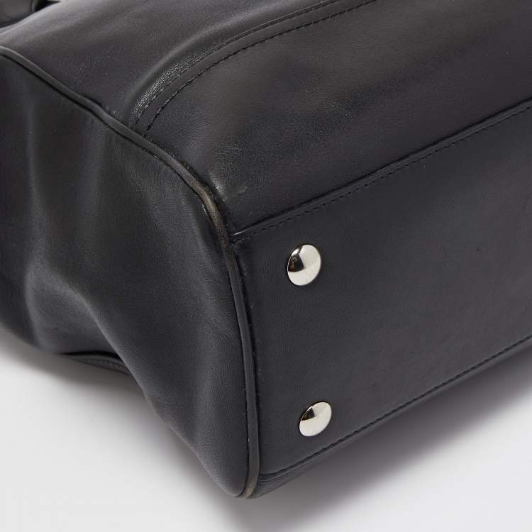 Pre Owned Coach Black Leather Legacy Candace Carryall Satchel
