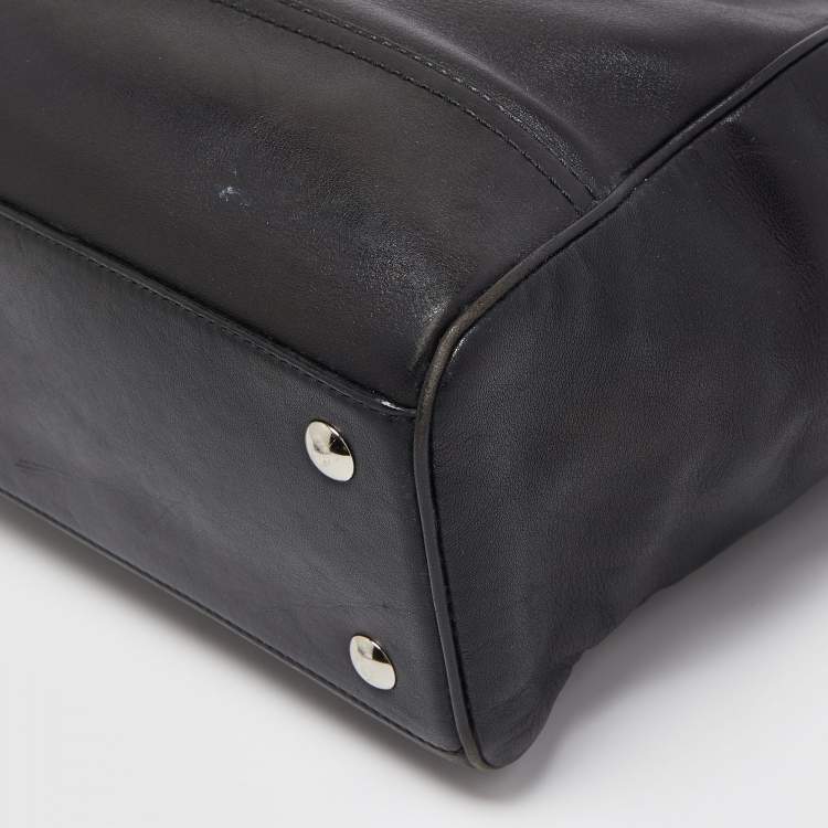 Pre Owned Coach Black Leather Legacy Candace Carryall Satchel