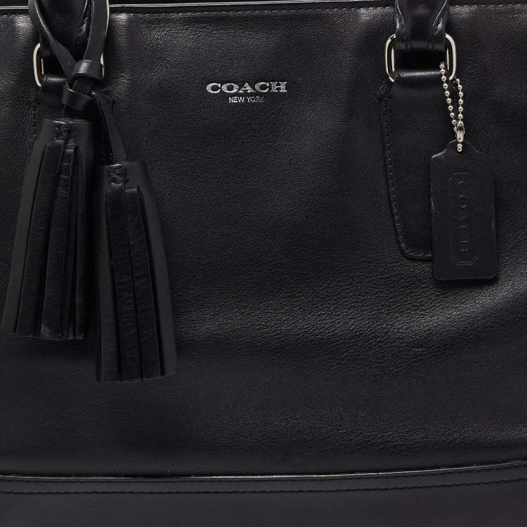 Pre Owned Coach Black Leather Legacy Candace Carryall Satchel