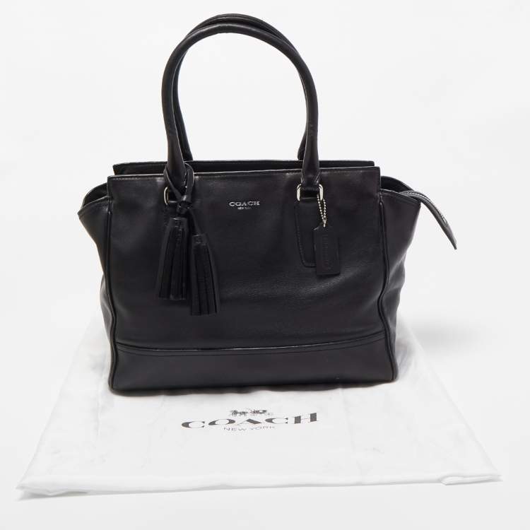 Pre Owned Coach Black Leather Legacy Candace Carryall Satchel