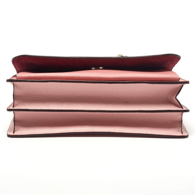 مملوكة مسبقًا Coach Pink Leather Flower/Eyelet Klare Crossbody Bag
