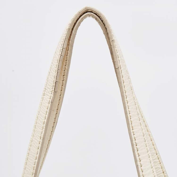 Pre Owned Coach White Patent Leather Alexandra Tote