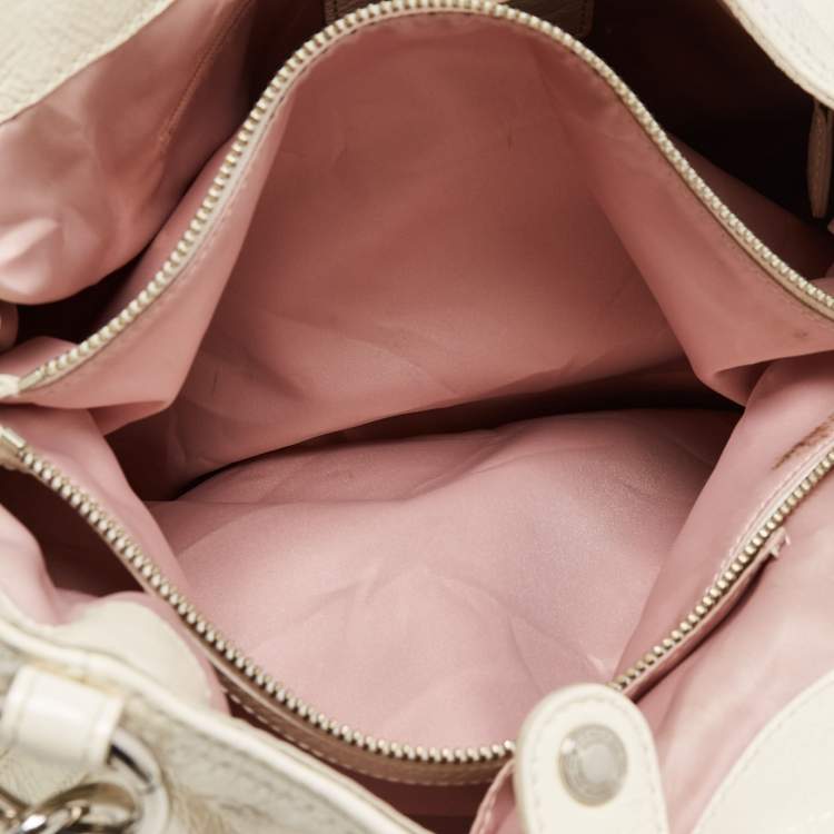Pre Owned Coach White Patent Leather Alexandra Tote