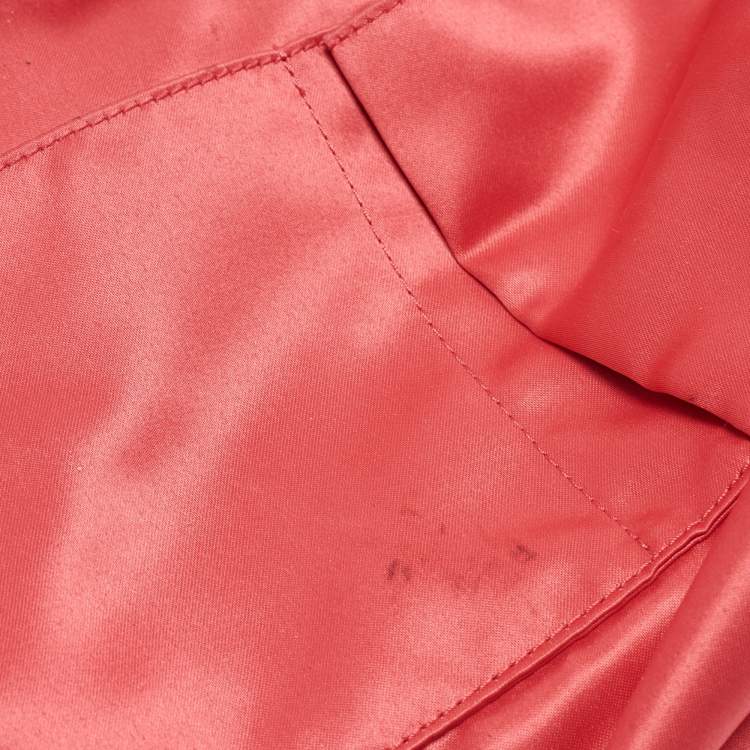 Pre Owned Coach Orange Leather Eva Flap Satchel