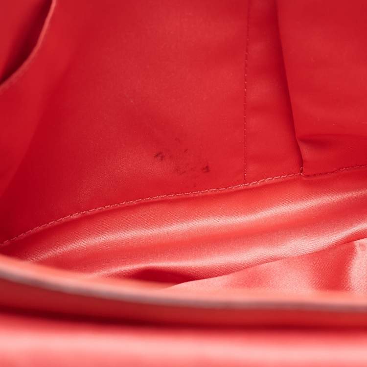 Pre Owned Coach Orange Leather Eva Flap Satchel