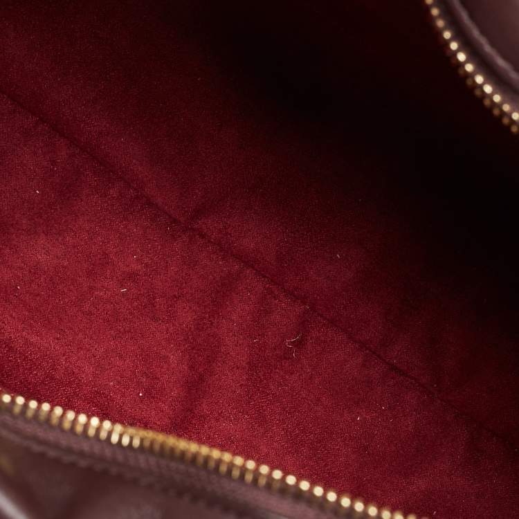 Pre Owned Coach Burgundy/Beige Signature Coated and Leather Zoe Carryall Tote