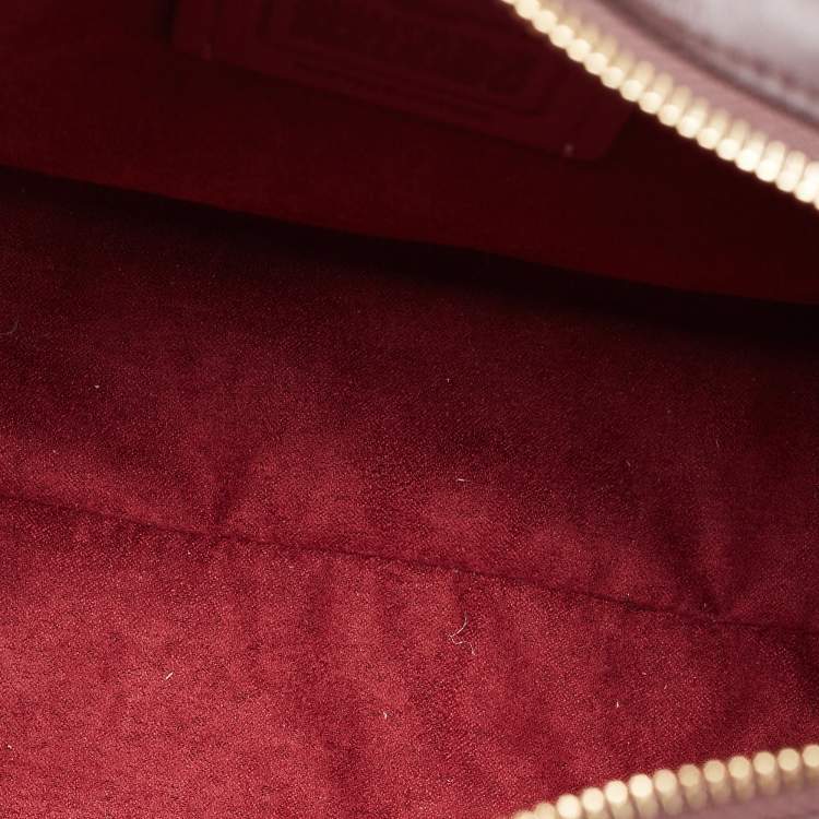 Pre Owned Coach Burgundy/Beige Signature Coated and Leather Zoe Carryall Tote