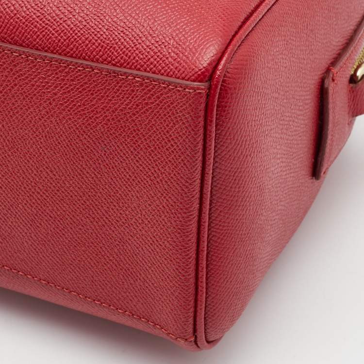 Pre Owned Coach Red Leather Mini Bennett Satchel
