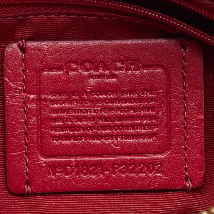 Pre Owned Coach Red Leather Mini Bennett Satchel