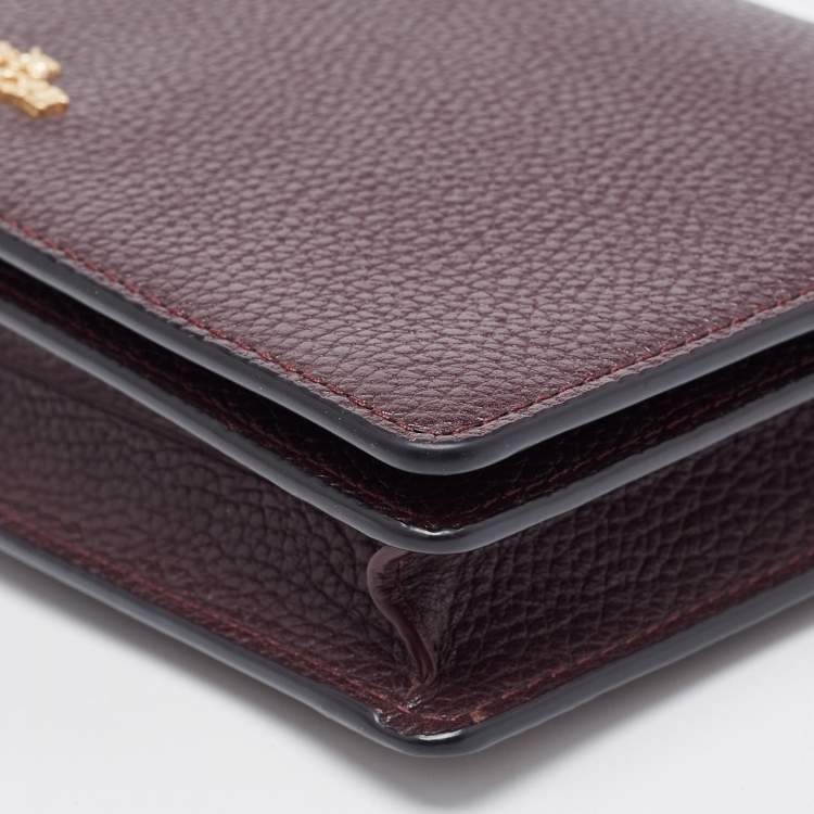 Pre Owned Coach Dark Brown Pebbled Leather Hayden Foldover Clutch Bag