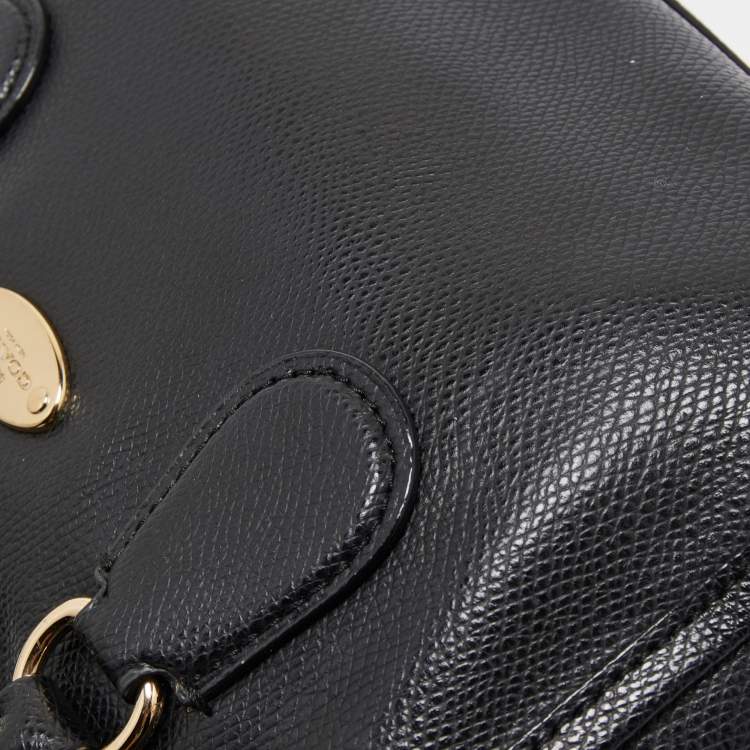 Pre Owned Coach Black Leather Mini Bennett Satchel