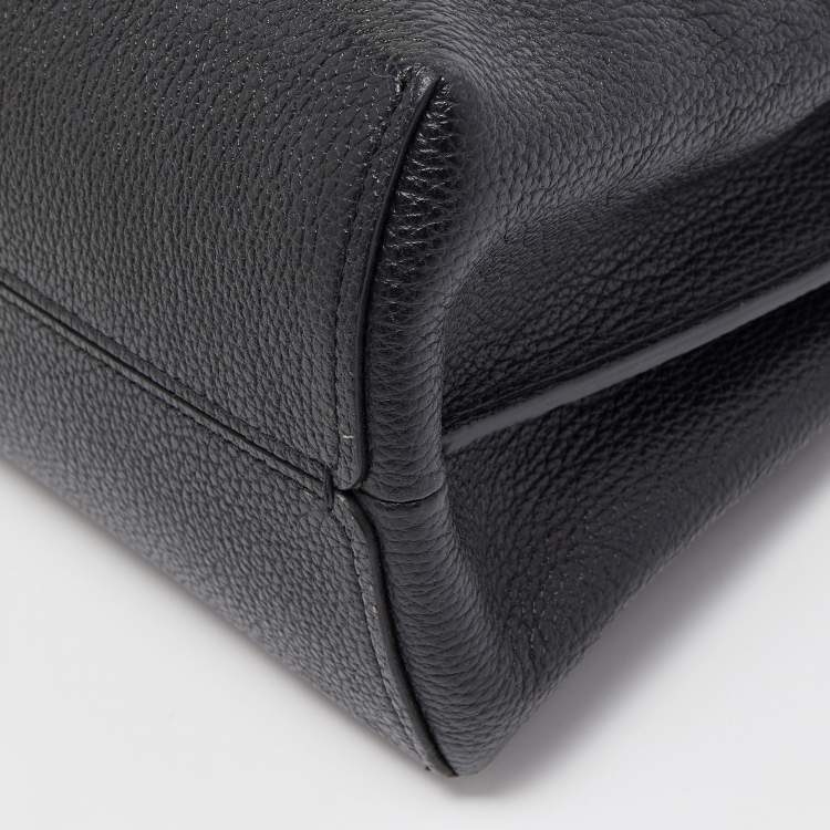 Pre Owned Coach Black Leather Charlie Bucket Bag