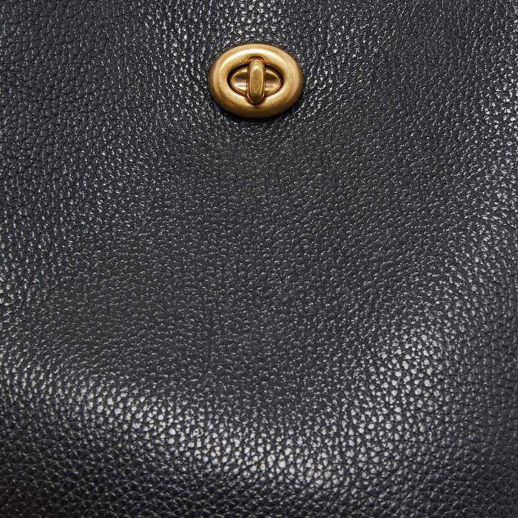 Pre Owned Coach Black Leather Charlie Bucket Bag