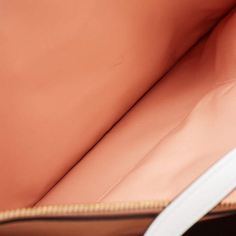 مملوكة مسبقًا Coach White Signature Coated Canvas and Leather Floral Print City Tote