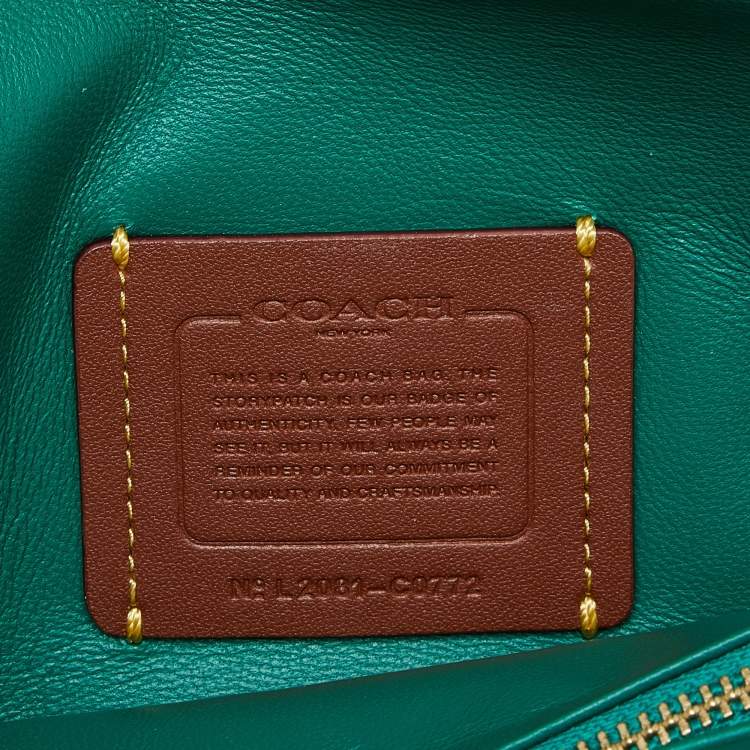 Pre Owned Coach Green Pillow Leather Tabby Shoulder Bag