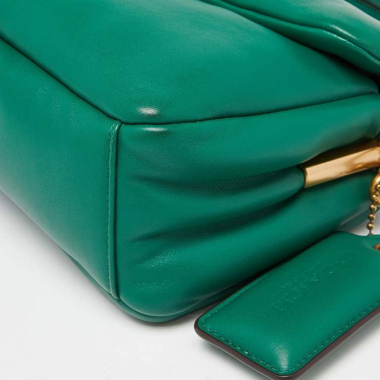 Pre Owned Coach Green Pillow Leather Tabby Shoulder Bag