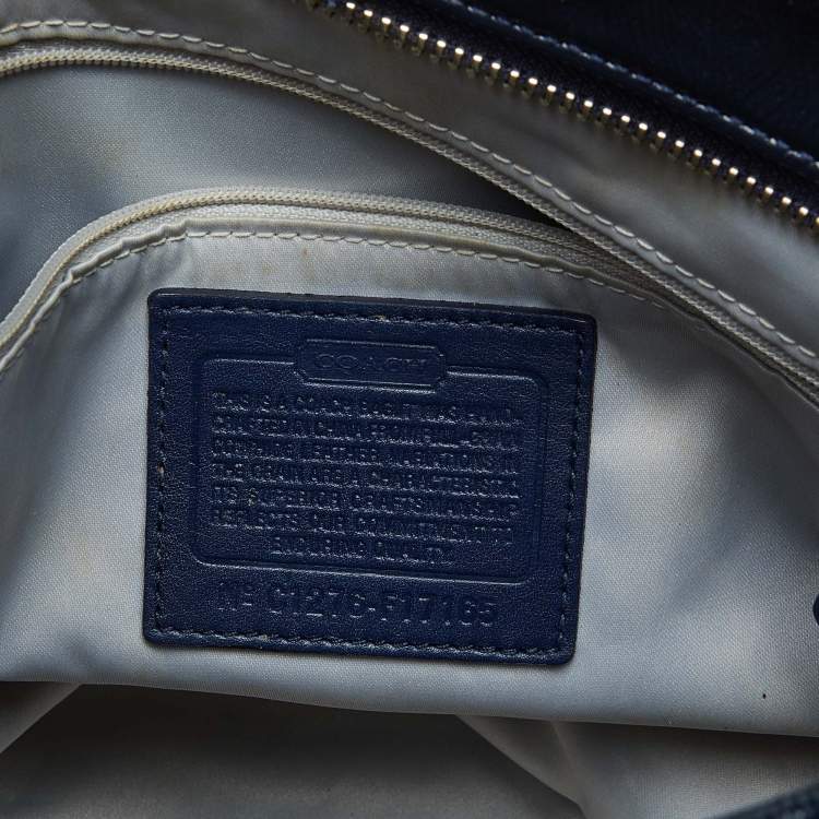 Pre Owned Coach Blue Patent Leather Brooke Hobo