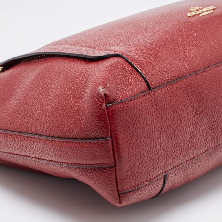 Pre Owned Coach Red Leather Marlon Hobo