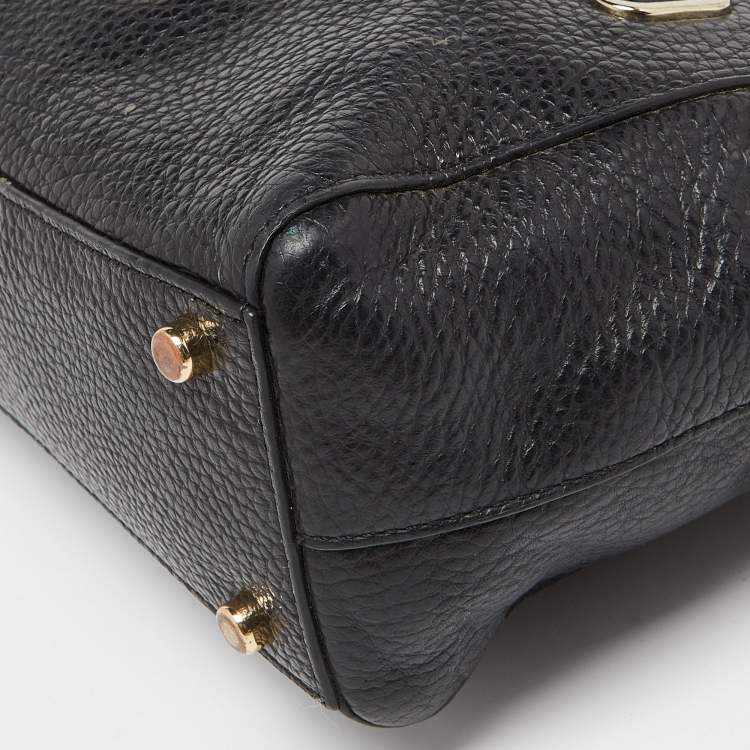 Pre Owned Coach Black Leather Mini Blake Carryall Satchel