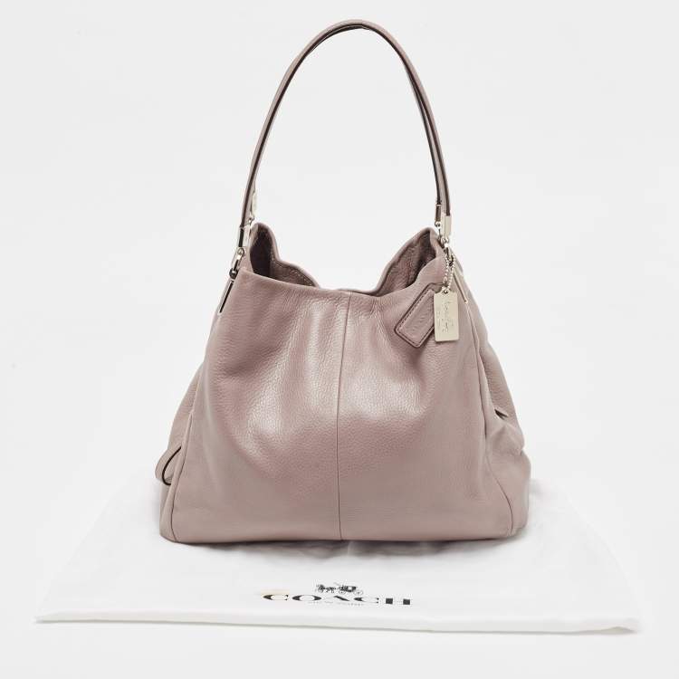 Pre Owned Coach Grey Leather Edie Shoulder Bag