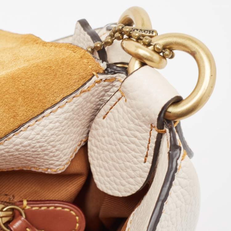 Pre Owned Coach White Leather Tabby Shoulder Bag