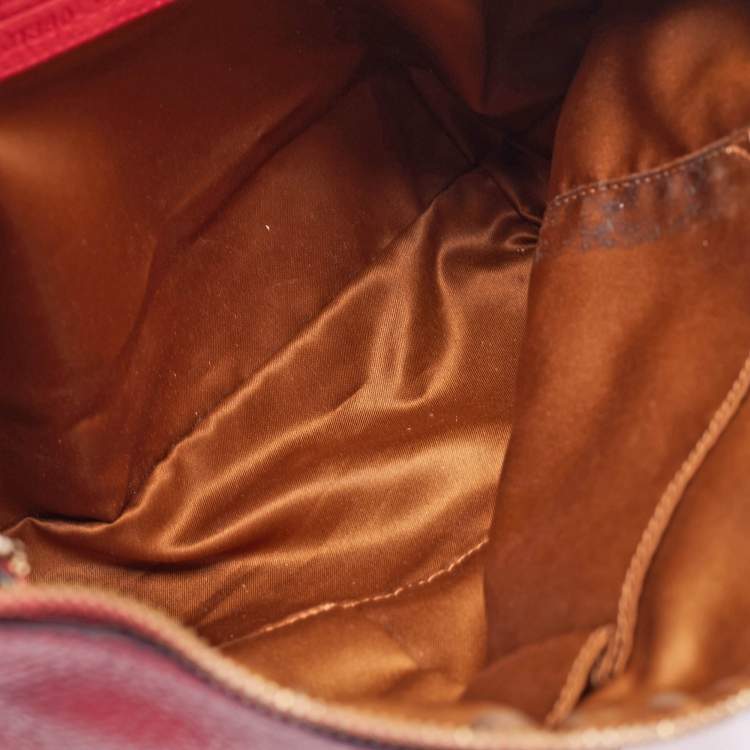 Pre Owned Coach Red Pebbled Leather Prairie Satchel