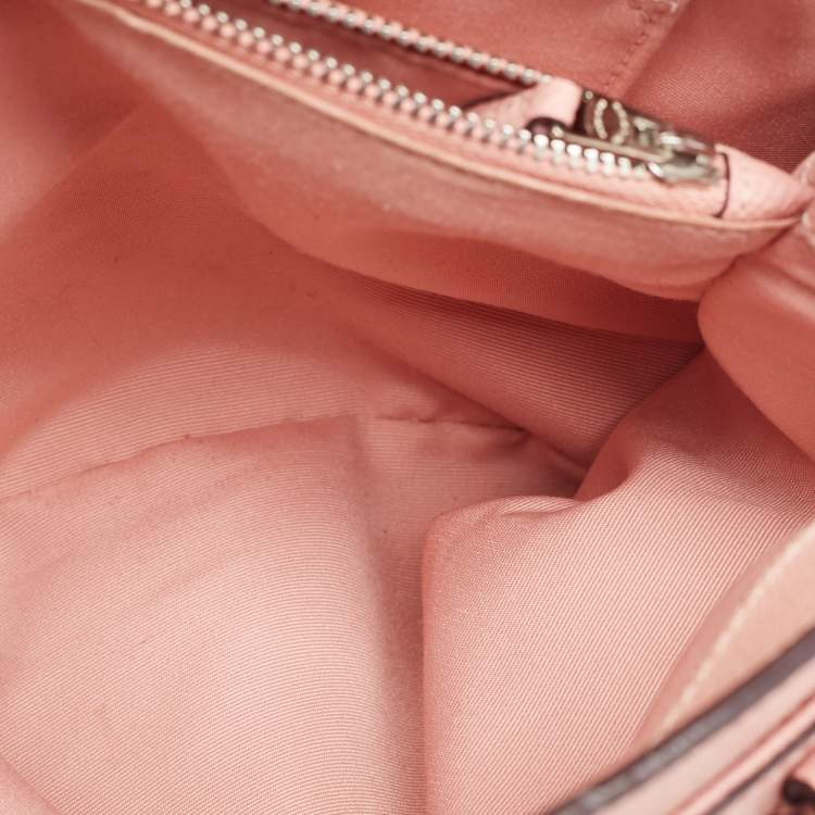 Pre Owned Coach Pink Leather Minetta Satchel