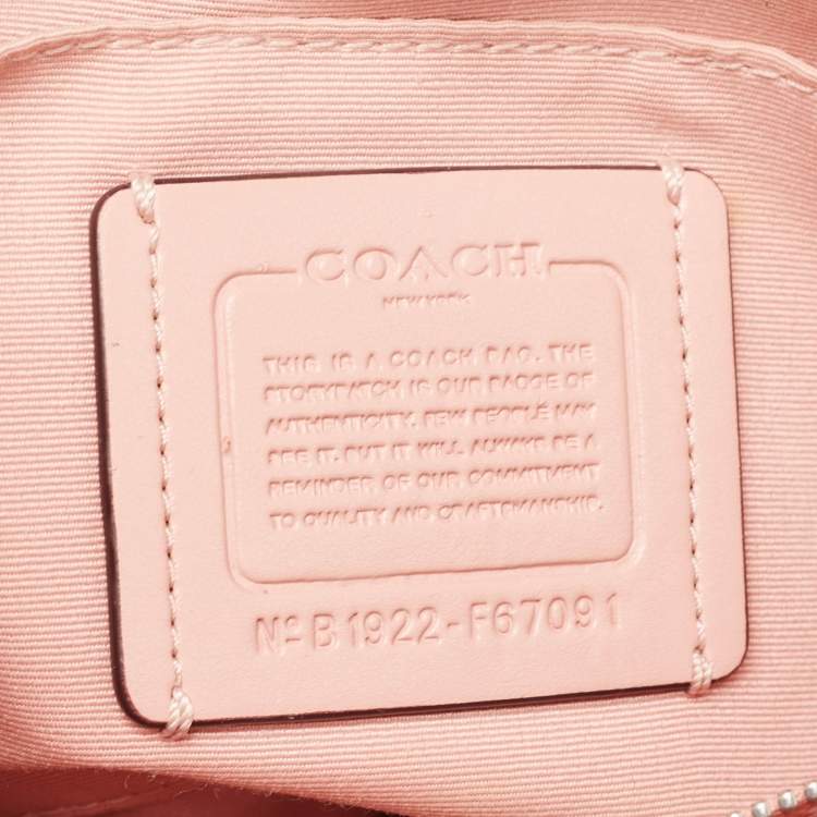 Pre Owned Coach Pink Leather Minetta Satchel