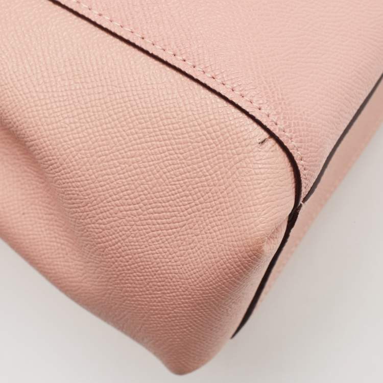 Pre Owned Coach Pink Leather Minetta Satchel