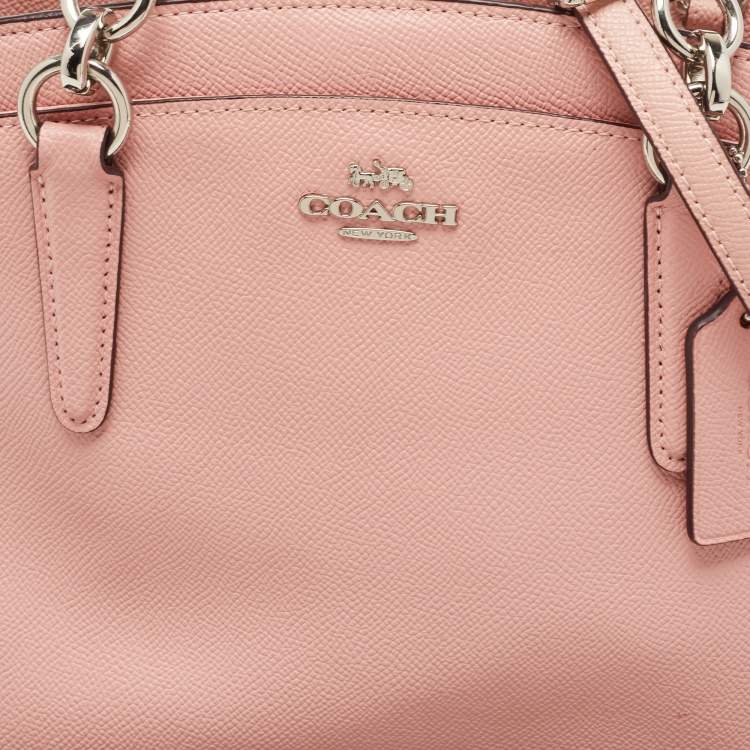 Pre Owned Coach Pink Leather Minetta Satchel