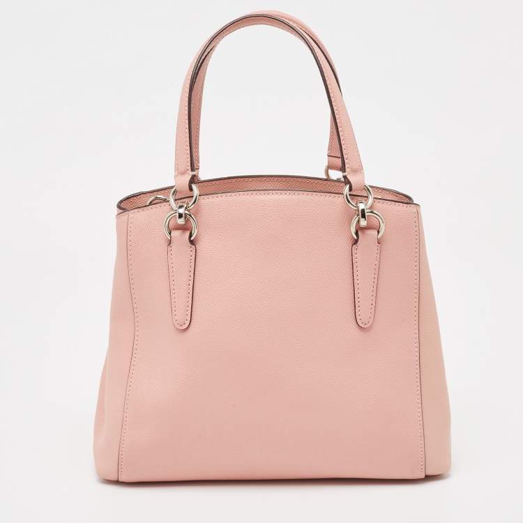 Pre Owned Coach Pink Leather Minetta Satchel