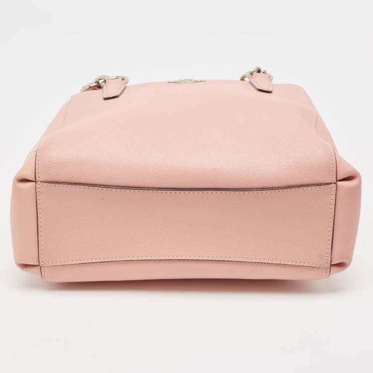 Pre Owned Coach Pink Leather Minetta Satchel