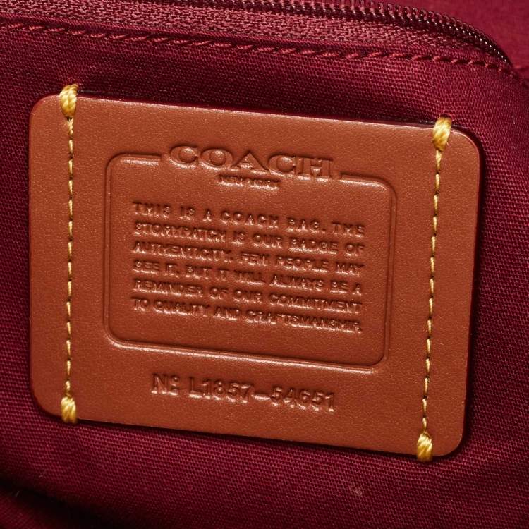 Pre Owned Coach Beige/Brown Signature Prairie Floral Canvas and Leather Edie 31 Satchel
