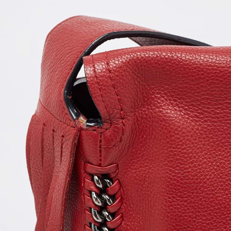 Pre Owned Coach Red Leather Dakotah Messenger Bag