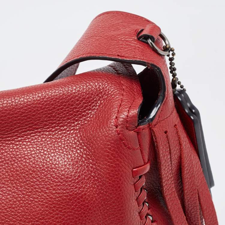 Pre Owned Coach Red Leather Dakotah Messenger Bag
