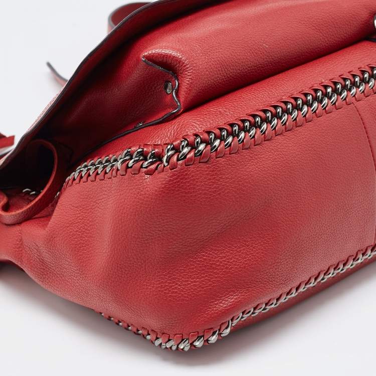 Pre Owned Coach Red Leather Dakotah Messenger Bag