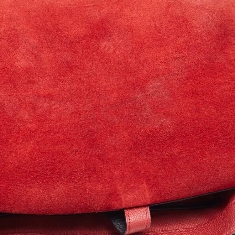 Pre Owned Coach Red Leather Dakotah Messenger Bag