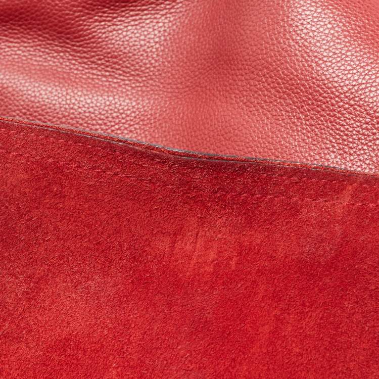 Pre Owned Coach Red Leather Dakotah Messenger Bag