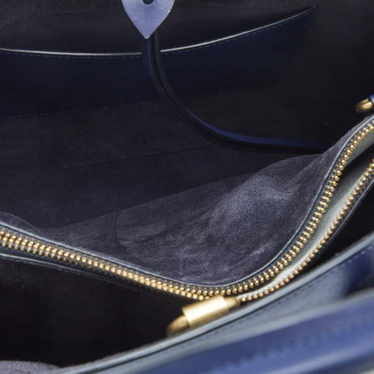Pre Owned Coach Blue Leather Cooper Carryall Satchel