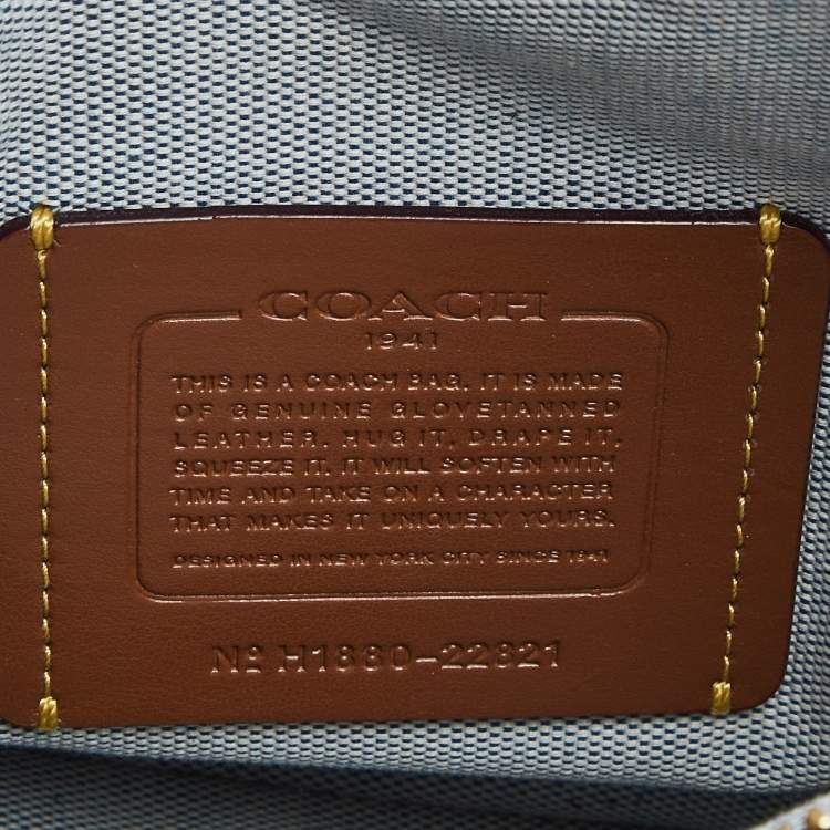 Pre Owned Coach Blue Leather Cooper Carryall Satchel