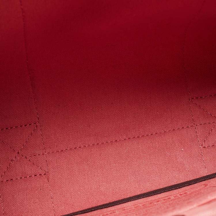 Pre Owned Coach Red/Pink Signature Canvas Spin 27 Tote