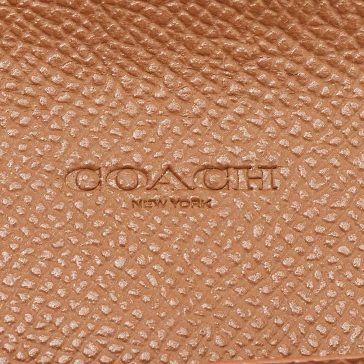 Pre Owned Coach Brown Leather Flap Continental Wallet 