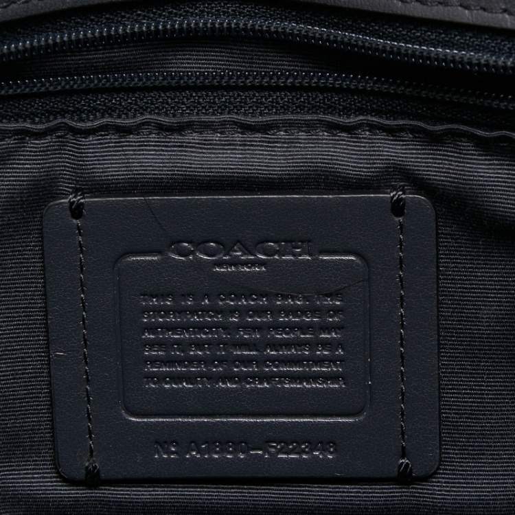 Pre Owned Coach Dark Blue Suede And Leather Crossbody Bag