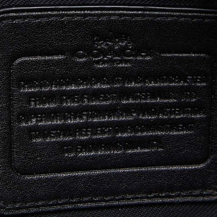 Pre Owned Coach Black/Grey Signature Canvas and Leather Prairie Satchel