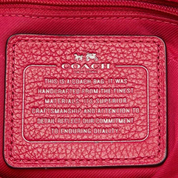 Pre Owned Coach Pink Leather Mercer 24 Satchel