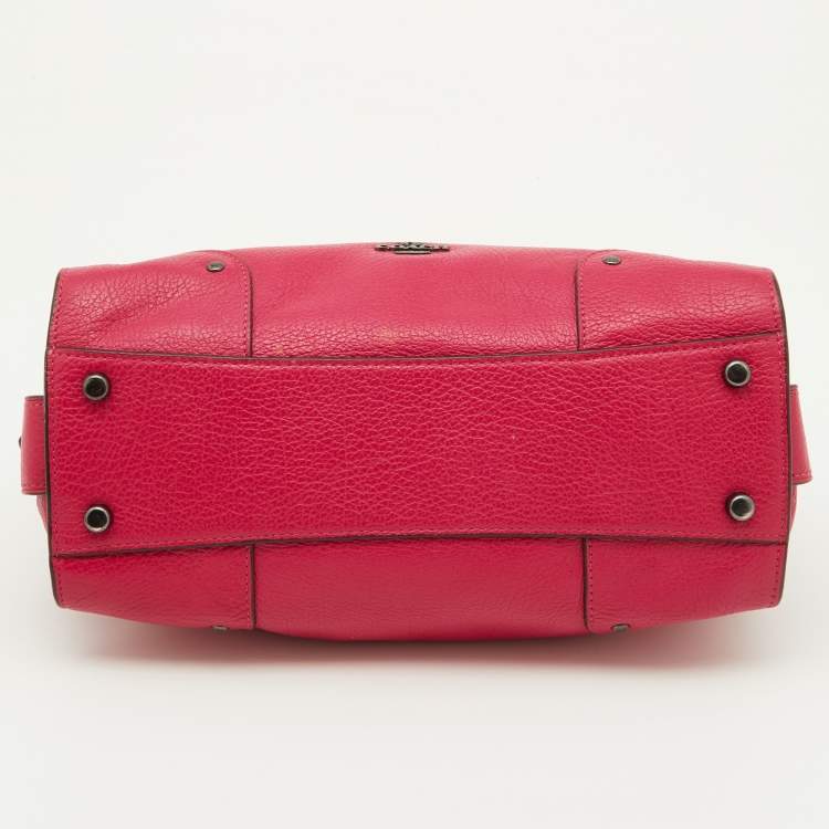 Pre Owned Coach Pink Leather Mercer 24 Satchel